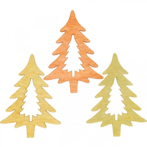 Streudeko Weihnachten Tannenbaum Orange 4cm 72St