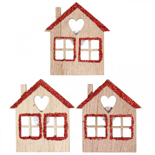 Floristik24 Streudeko Weihnachten Weihnachtsdeko Haus 4,5×5cm 72St