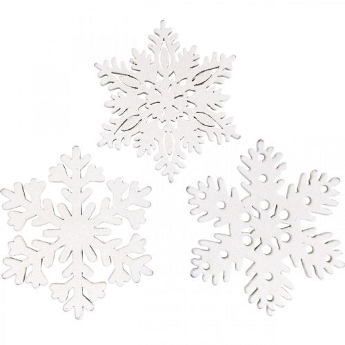 Floristik24 Streuteile Schneeflocke, Streudeko Eiskristall 3,5cm 72St