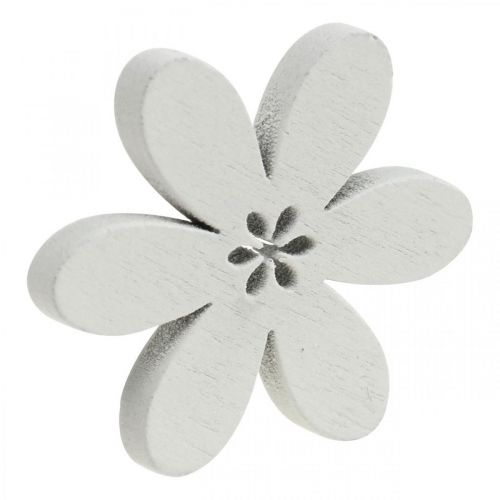 Artikel Holzblumen Streudeko Blüten Lila/Rosa/Weiß Ø3,5cm 48St