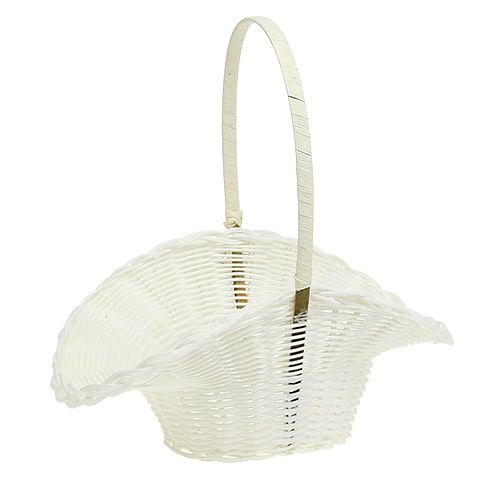 Streukörbchen für Hochzeit Plastik Weiß Ø15cm H32cm