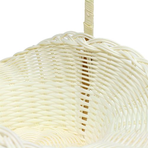 Floristik24 Streukörbchen für Hochzeit Plastik Weiß Ø15cm H32cm