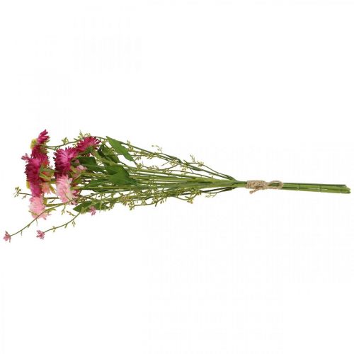 Artikel Rhodanthe Rosa-Pink, Seidenblumen, Kunstpflanze, Strohblumen-Bund L46cm