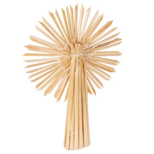 Strohstern Set aus naturfarbenem Stroh, Christbaumschmuck, Figuren und Sterne, 35-teilig | Floristik24.at