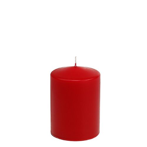 Floristik24 Stumpenkerze 100/80 Rot 6 St