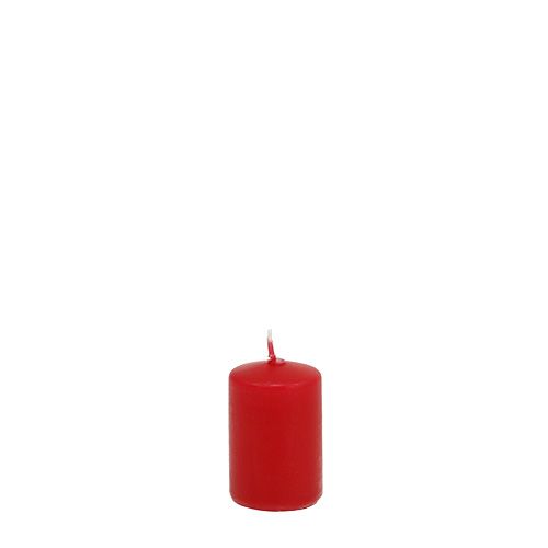 Floristik24 Stumpenkerzen Rot Adventskerzen klein Kerzen 60/40mm 24 St