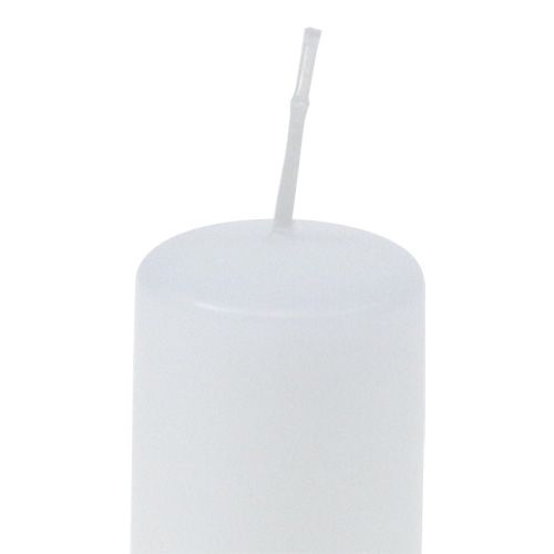 Floristik24 Stumpenkerzen Weiß Adventskerzen klein Kerzen 60/40mm 24 St