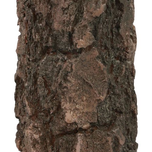 Floristik24 Stumpenkerze Baumstamm Deko Kerze Braun 130/65mm 1 St