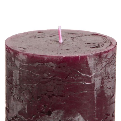Artikel Stumpenkerzen Burgund Kerzen durchgefärbt 70×80mm 4 St