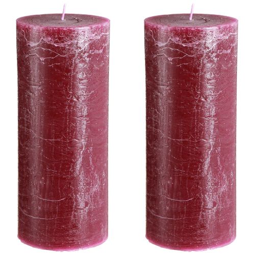 Artikel Stumpenkerzen Durchgefärbt Kerzen Berry 85x200mm 2 St