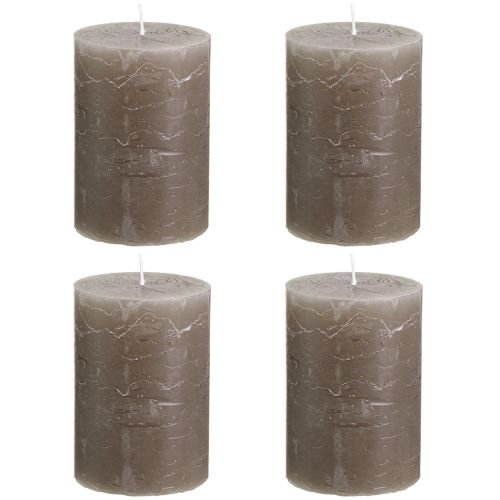 Artikel Stumpenkerzen Kerzen Braun Durchgefärbt 70x100mm 4 St