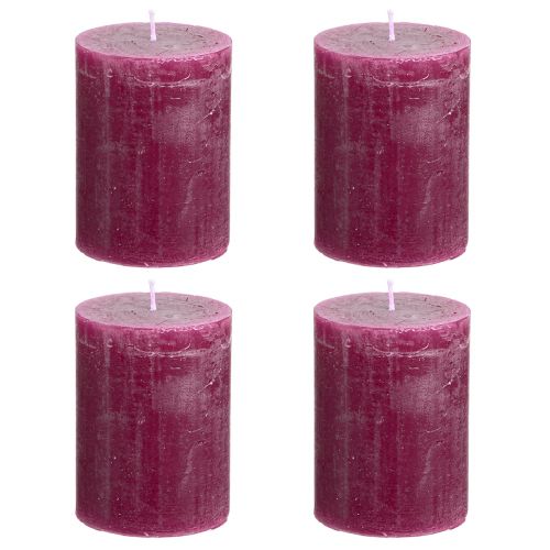 Artikel Stumpenkerzen durchgefärbt Berry Kerzen Lila 60×80mm 4 St