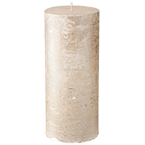 Stumpenkerzen durchgefärbt Hellgold 85×200mm 2 St