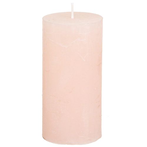 Floristik24 Stumpenkerzen durchgefärbt Hellrosa Kerzen Rosa 50×100mm 4 St