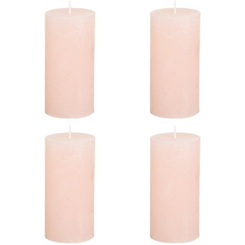 Artikel Stumpenkerzen durchgefärbt Hellrosa Kerzen Rosa 50×100mm 4 St