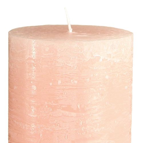 Artikel Stumpenkerzen durchgefärbt Hellrosa Kerzen Rosa 85×200mm 2St
