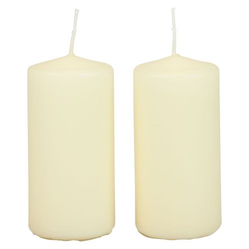 Floristik24 Stumpenkerzen H100 Ø50cm Creme Kerzen 12St