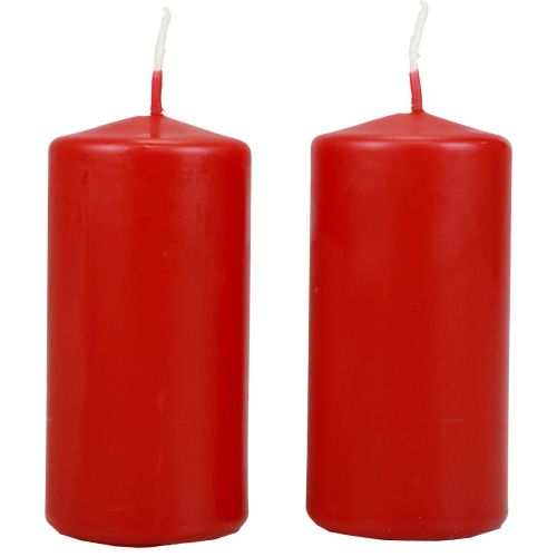 Floristik24 Stumpenkerzen H100 Ø50cm Rot Kerzen 12St