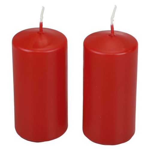Floristik24 Stumpenkerzen H100 Ø50cm Rot Kerzen 12St