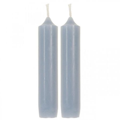 Floristik24 Stumpenkerzen Hellblau Stabkerzen Kurz Ø2,2cm H11cm 6St