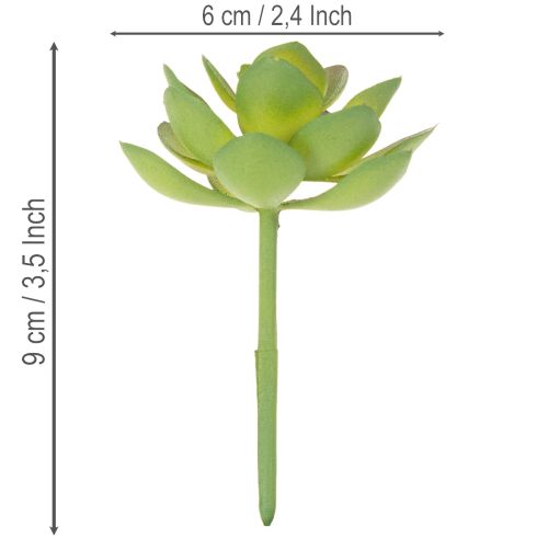 Künstliche Sukkulente grün, Kunststoff, 9 cm Höhe | Floristik24.at