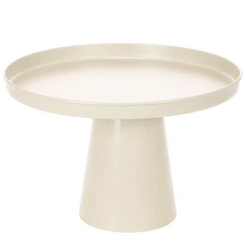 Dekotablett rund Metall Creme 30 cm auf Fuß für Tischdekoration bestellen | Floristik24.at
