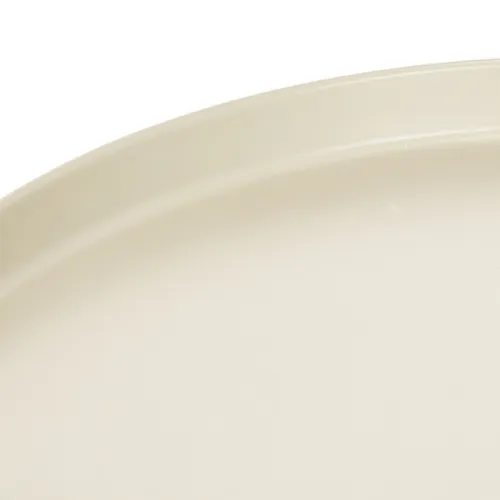 Dekotablett Metall 30 cm Beige Runde Form für Wohnraum | Floristik24.at