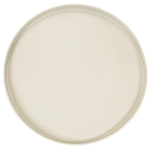 Dekotablett Metall 30 cm Beige Runde Form für Wohnraum | Floristik24.at