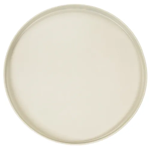 Dekotablett Metall 30 cm Beige Runde Form für Wohnraum | Floristik24.at