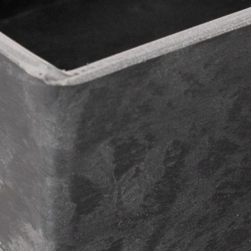Rechteckige Dekoschale mit Griffen 32cm Anthrazit Kunststoff | Floristik24.at