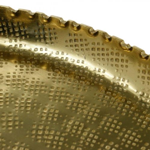 Floristik24 Dekotablett, Metallteller orientalisch, Tischdeko Ø25cm