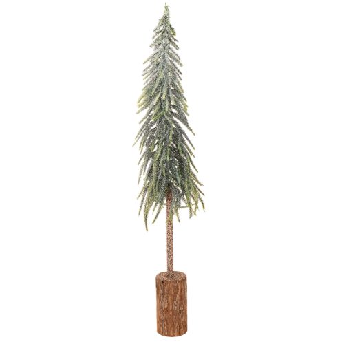 Künstlicher Tannenbaum 90 cm Gefrostet mit Holzsockel für Innen