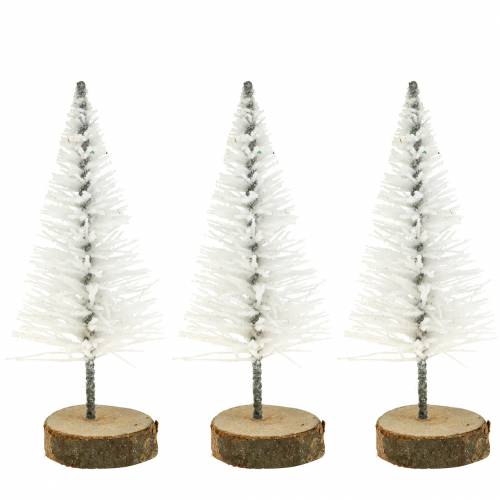 Floristik24 Deko-Tannenbaum Weiß Glitzer 8cm 24 St