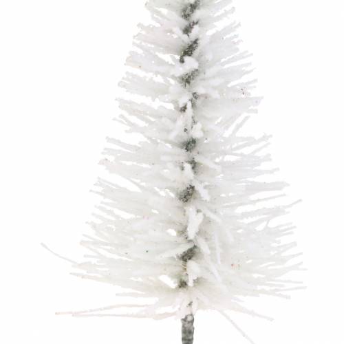 Floristik24 Deko-Tannenbaum Weiß Glitzer 8cm 24 St