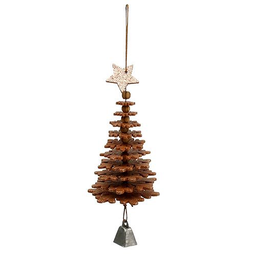 Tannenbaum zum Hängen, Weihnachtsdeko, Christbaumschmuck Kupfer H12cm 29cm