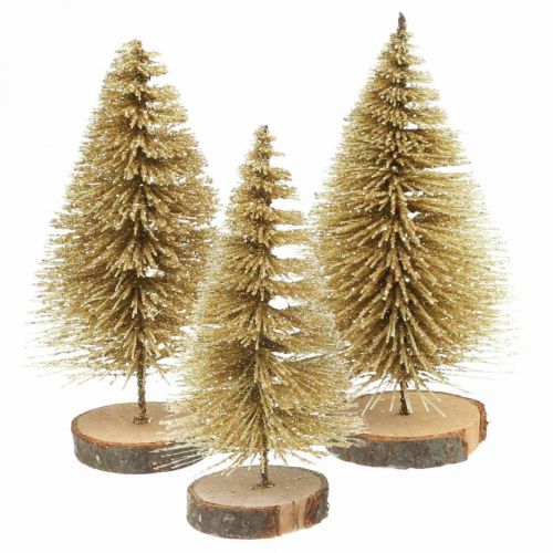 Artikel Mini Tannenbäume Tischdeko Gold Weihnachtsdeko H7cm 6St