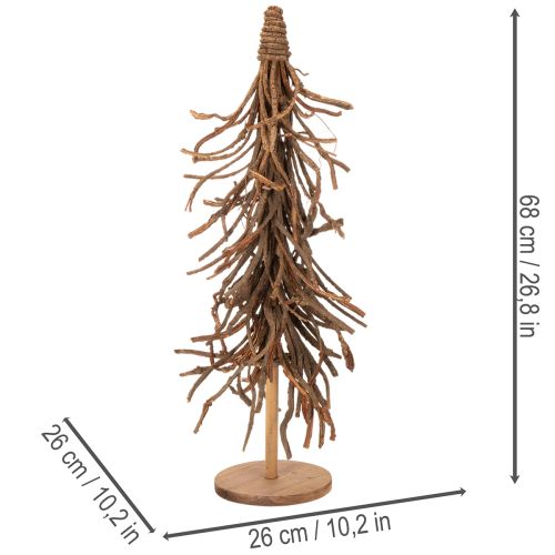 Deko-Baum aus Weidenzweigen auf Holzfuß 68 cm Naturton | Floristik24.at