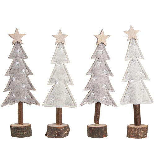 Artikel Tannenbaum aus Filz Deko mit Stern Creme Beige 18cm 4 St