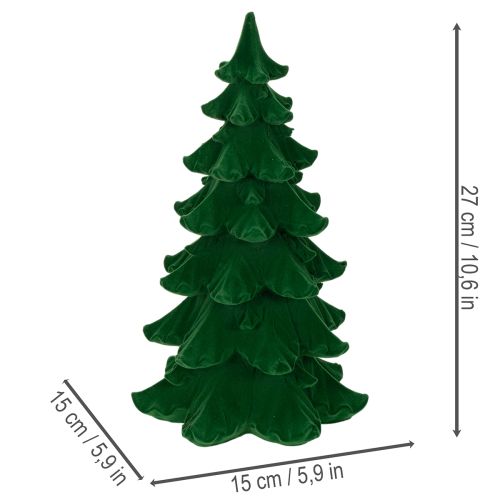 Tannenbaum Dekoration 27 cm aus Kunststoff in Grün für festliche Tischdeko | Floristik24.at