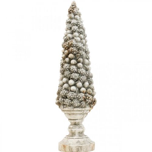 Floristik24 Tannenbaum mit Fuß Chic Antique Dekobaum Grau H60cm