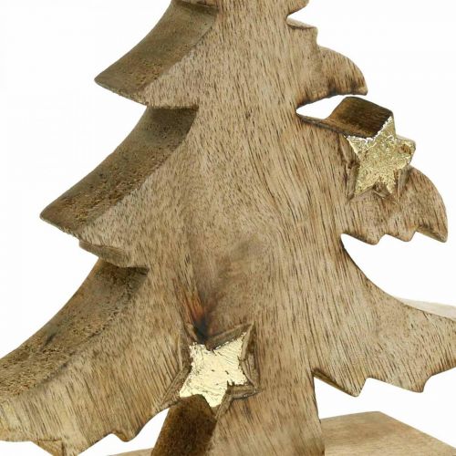 Floristik24 Tannenbaum Mangoholz Natur Deko Weihnachtsbaum 20×18×5cm