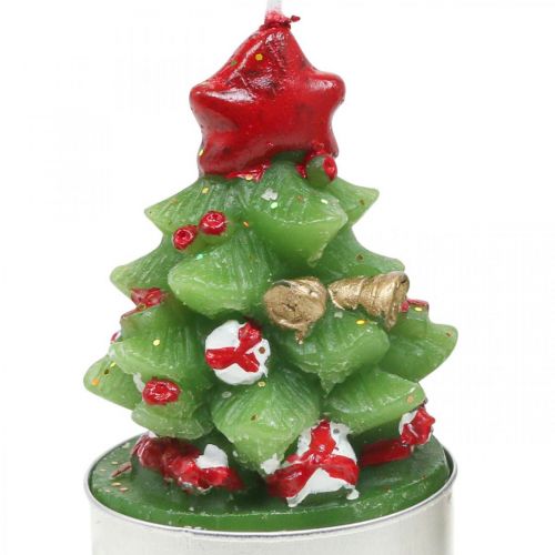 Floristik24 Teelichter Weihnachten Teelicht Tannenbaum H6,5cm 6St