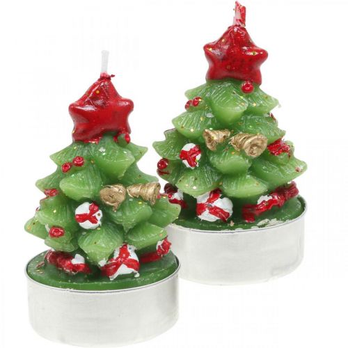 Floristik24 Teelichter Weihnachten Teelicht Tannenbaum H6,5cm 6St