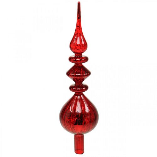 Floristik24 Baumspitze Rot Glas Deko Weihnachten Spitze Christbaum H35cm