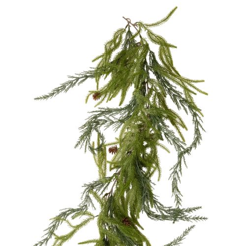 Nadelzweig-Girlande künstlich mit Zapfen 218 cm grün für Adventsdekoration