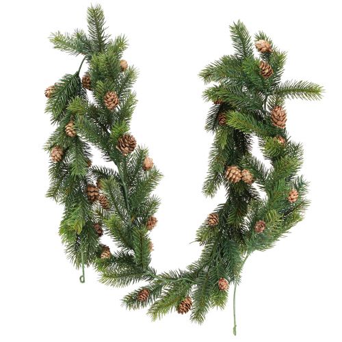 Floristik24 Tannengirlande mit Zapfen Weihnachtsgirlande künstlich 160cm