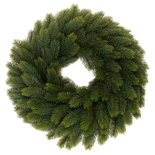 Künstlicher Weihnachtskranz aus Tannenzweigen grün rund 50 cm