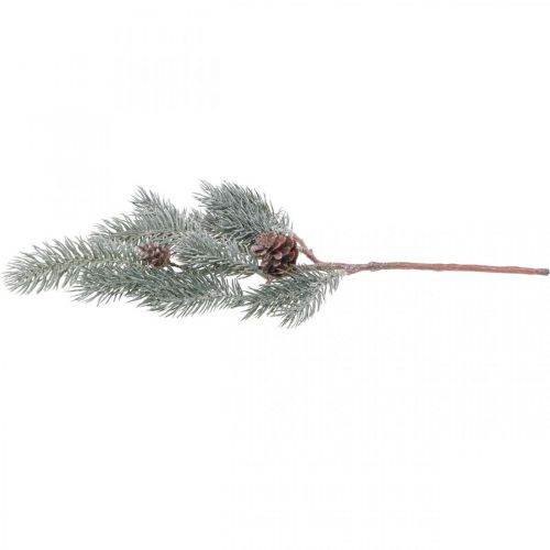 Floristik24 Tannenzweig Künstlich Weihnachtszweig Gefrostet 43cm