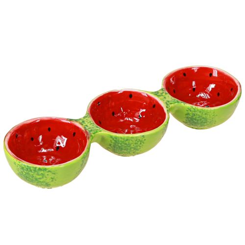 Tapas Set Wassermelone Dipschalen Keramik 8,5×28cm 1St