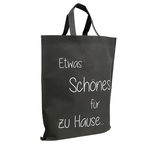 Floristik24 Tasche Grau mit Spruch 37,5cm x 46cm 24St